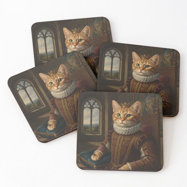 Item preview, Orange tabby cat dressed as a Renaissance King designed and sold by aponwao.