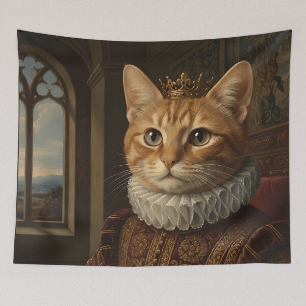 Item preview, Orange tabby cat dressed as a Renaissance King designed and sold by aponwao.