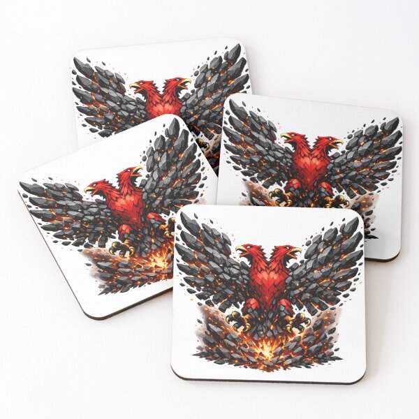 Item preview, Fiery Albanian Eagle Dark Fantasy Art designed and sold by NorthPeak Studio.