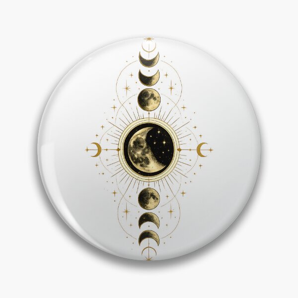 Item preview, Celestial Moon Phases Lunar Cycle Boho Art designed and sold by Stikaro.