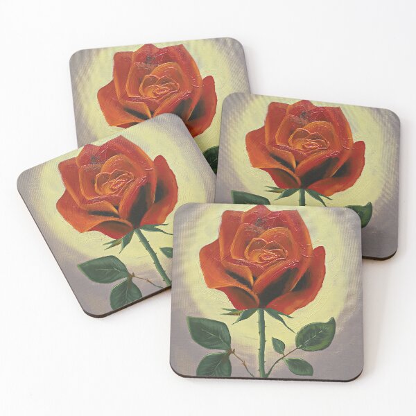 Item preview, Glowing Red Rose Botanical Fine Art designed and sold by Hearthuestudios.