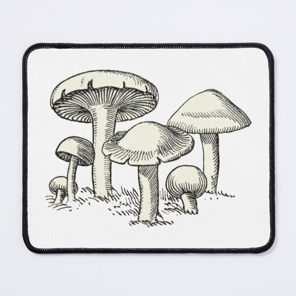 Item preview, Mushroom Garden, Vintage Mushroom Drawing designed and sold by HawthorneFlame.