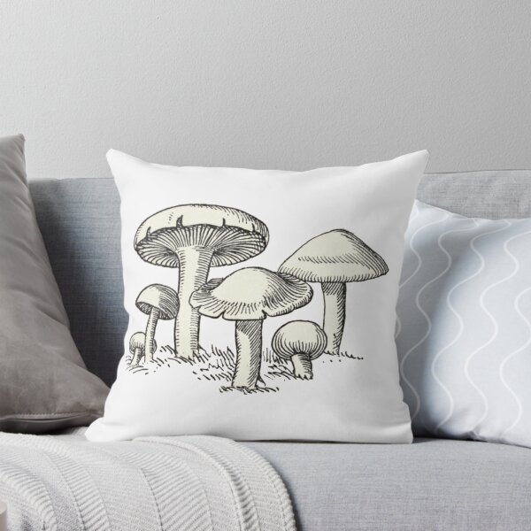 Item preview, Mushroom Garden, Vintage Mushroom Drawing  designed and sold by HawthorneFlame.