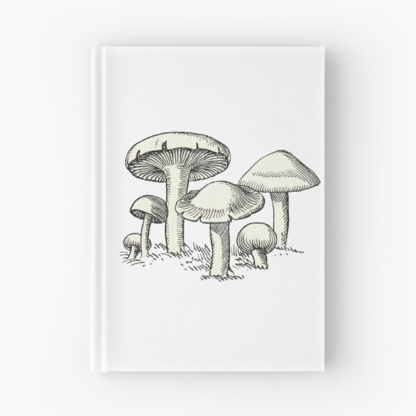 Item preview, Mushroom Garden, Vintage Mushroom Drawing  designed and sold by HawthorneFlame.