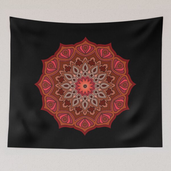 Item preview, Elegant Red Mandala Seamless Pattern designed and sold by NUSUSDREAM.