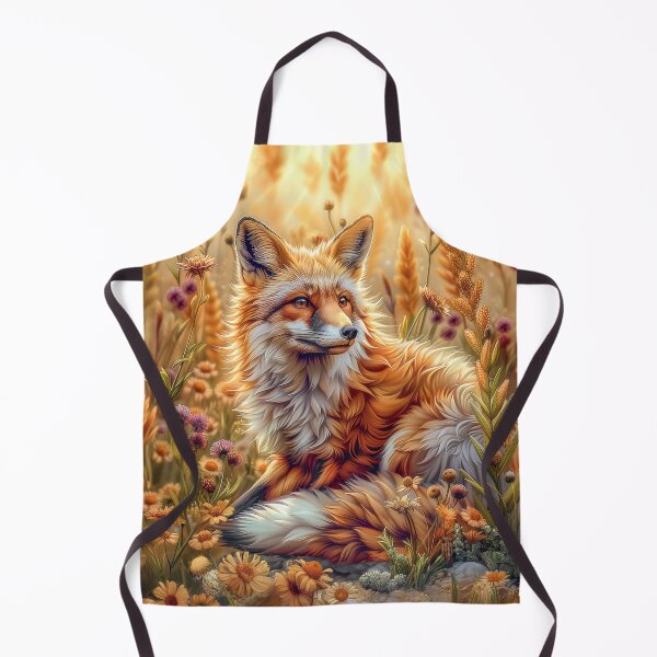 Artikelvorschau, Rotfuchs zwischen Wildblumen | Waldnaturkunst entworfen und verkauft von MargaretWiktor.