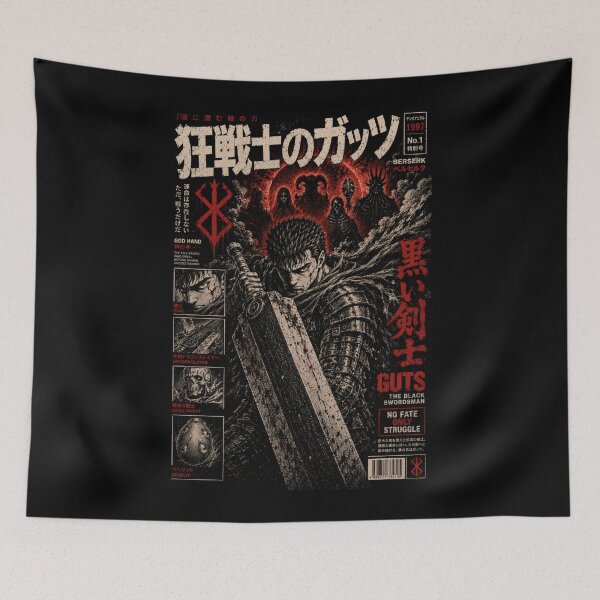 Item preview, Retro Manga Black Swordsman 90s Vintage Poster designed and sold by zumerdiego.