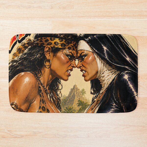 Item preview, Jungle Amazons vs Rubber Nuns – Retro Grindhouse Movie Poster designed and sold by obstinator.