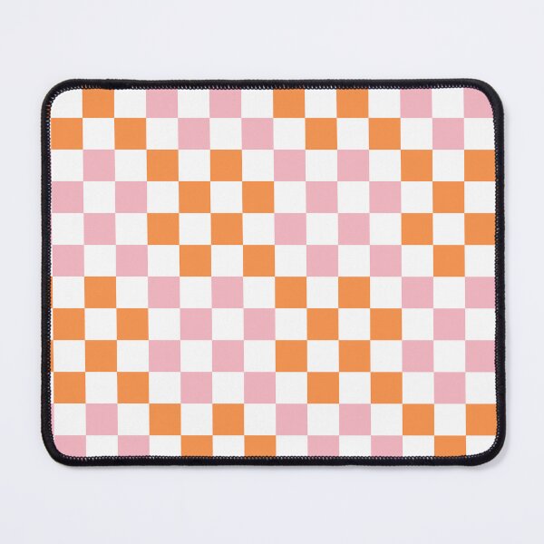 Item preview, Pink and Orange Halloween Checkerboard Print designed and sold by WonderAndWhim.