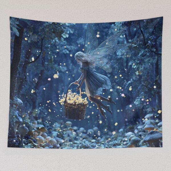 Item preview, Moonlit Fairy Gathering Glowing Forest Lights designed and sold by Storybook Botanica.