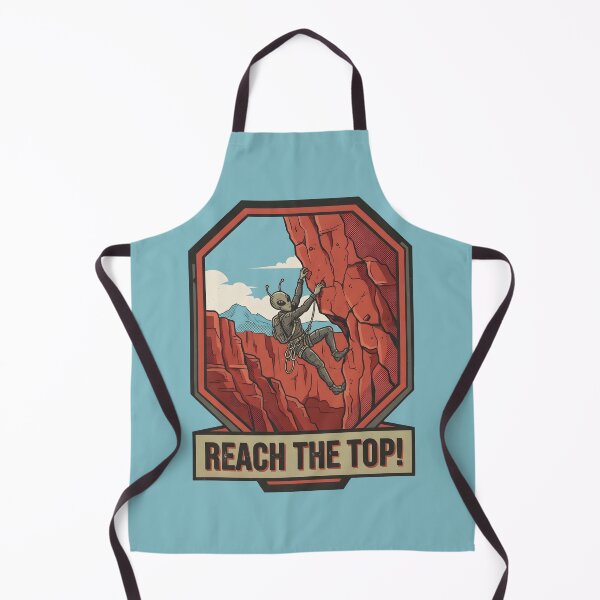 Item preview, Reach The Top Alien Rock Climber Retro Adventure Graphic designed and sold by DuckOddity.