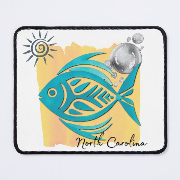 Item preview, North Carolina Tropical Fish Watercolor Beach Design designed and sold by DonnaRaine.