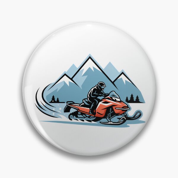 Item preview, Snowmobile Speed Through Snowy Peaks designed and sold by NiftyWrx.