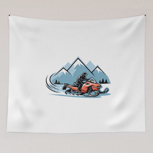 Item preview, Snowmobile Speed Through Snowy Peaks designed and sold by NiftyWrx.