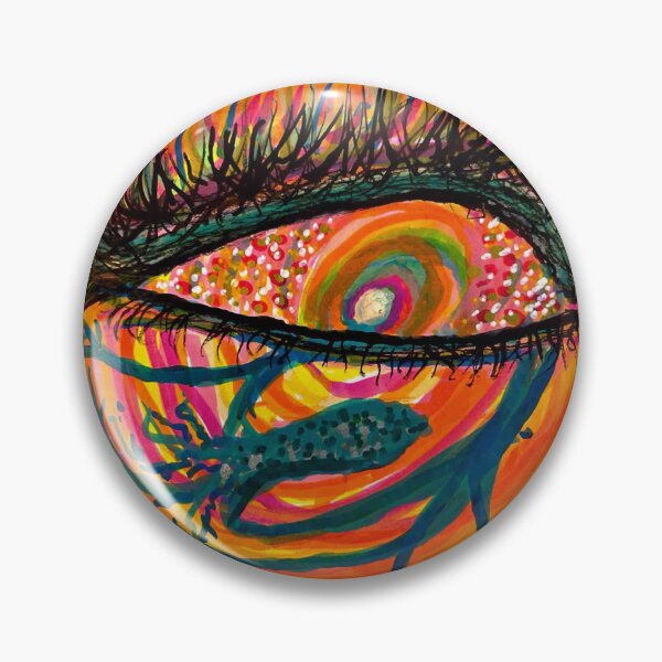 Item preview, Hand-Drawn Spiritual Eye + Squid Painting: Halloween Vibes/Rainbow designed and sold by OtherworldlyIdeas.