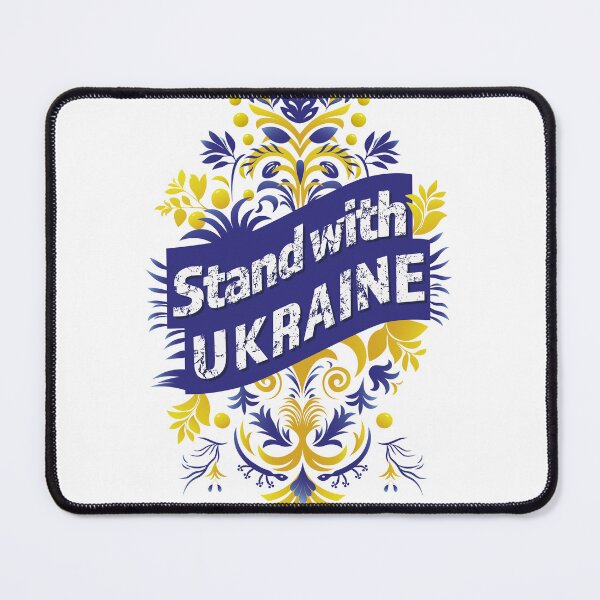 Item preview, Stand With Ukraine Vintage Ornamental Flag Art designed and sold by artvoki.