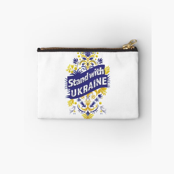 Item preview, Stand With Ukraine Vintage Ornamental Flag Art designed and sold by artvoki.