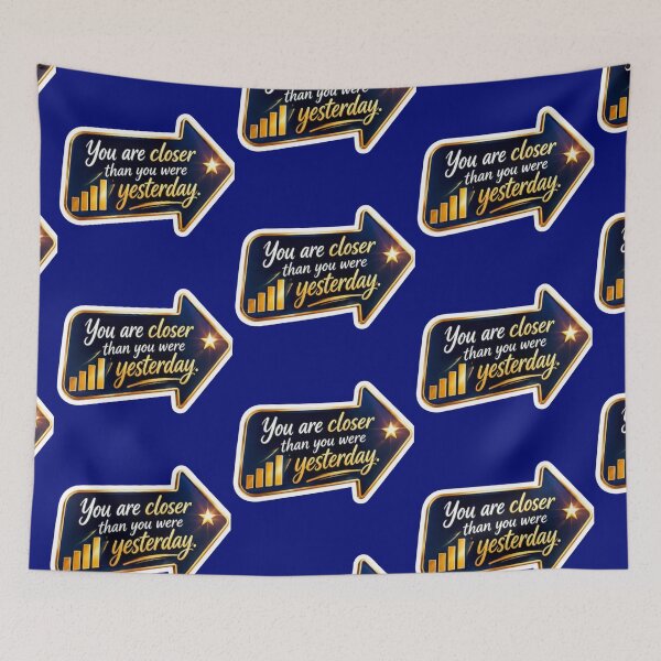 Item preview, You Are Closer Today Than You Were Yesterday Progress Arrow Sticker designed and sold by Scro-Ciob-Shop.