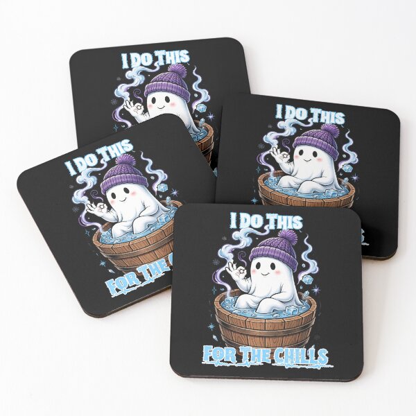 Item preview, I Do This For The Chills Cute Ghost Cold Plunge T-Shirt designed and sold by Neurospicy Trolls.