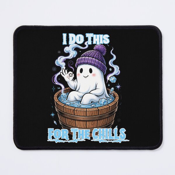 Item preview, I Do This For The Chills Cute Ghost Cold Plunge T-Shirt designed and sold by Neurospicy Trolls.