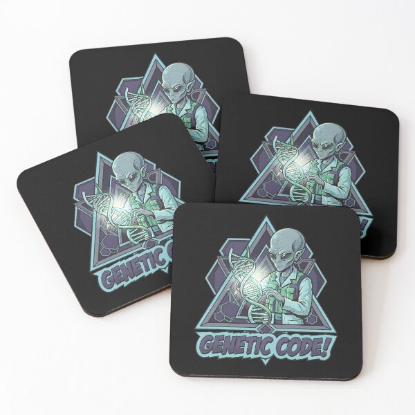 Item preview, Genetic Code Alien Scientist DNA Retro Science Graphic designed and sold by DuckOddity.