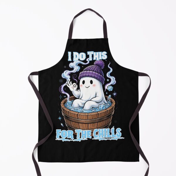 Item preview, I Do This For The Chills Cute Ghost Cold Plunge T-Shirt designed and sold by Neurospicy Trolls.