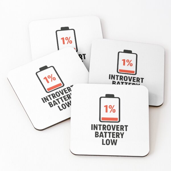Item preview, Introvert Battery Low 1 Percent Social Energy designed and sold by TicoInk.