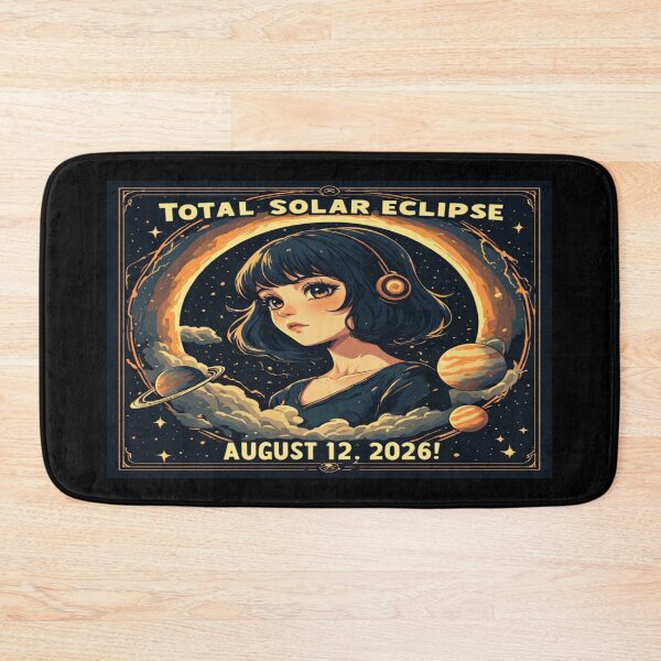 Item preview, Cute Anime Girl Astronomy Lover TOTAL SOLAR ECLIPSE AUGUST 12. 2026! designed and sold by Giulivo Store Graphic.