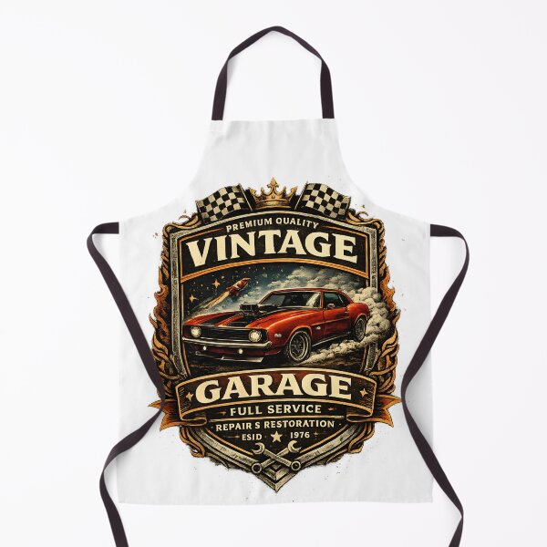 Item preview, Vintage Muscle Car Garage Retro Mechanic Design designed and sold by CreativeMindsetLab.