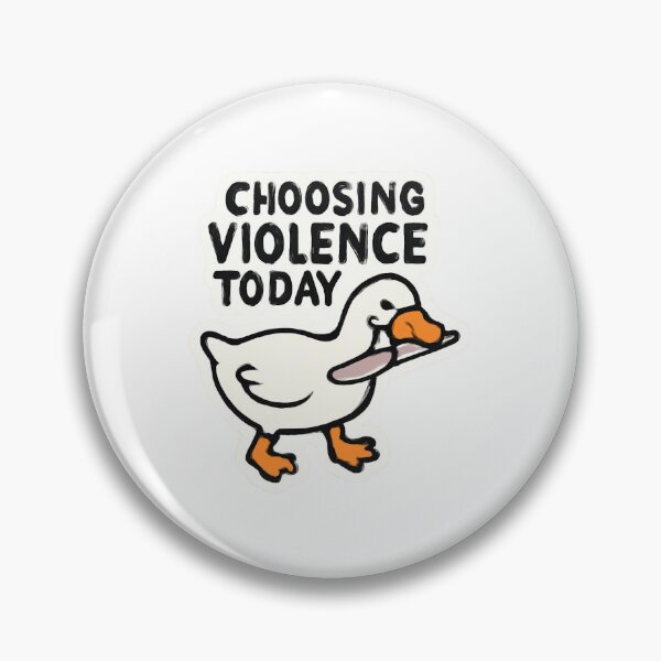 Item preview, Funny Goose Choosing Violence Chaos Meme designed and sold by TicoInk.