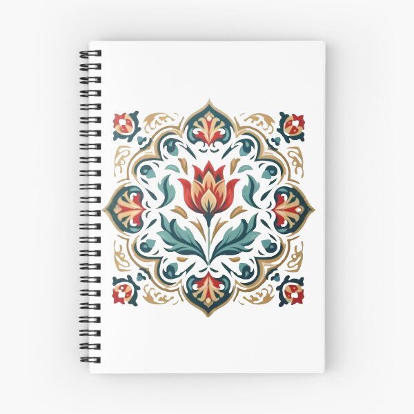 Item preview, Ottoman Floral Tile Art – Elegant Red Tulip Mandala Pattern designed and sold by Psycho-Crazy.