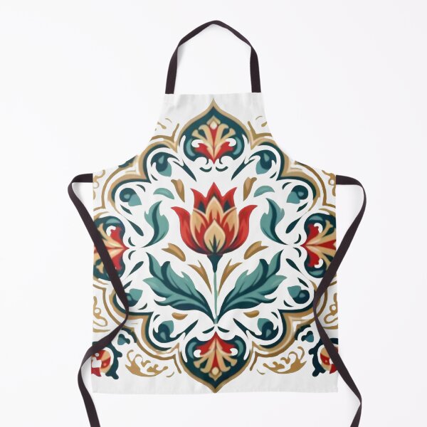 Item preview, Ottoman Floral Tile Art – Elegant Red Tulip Mandala Pattern designed and sold by Psycho-Crazy.