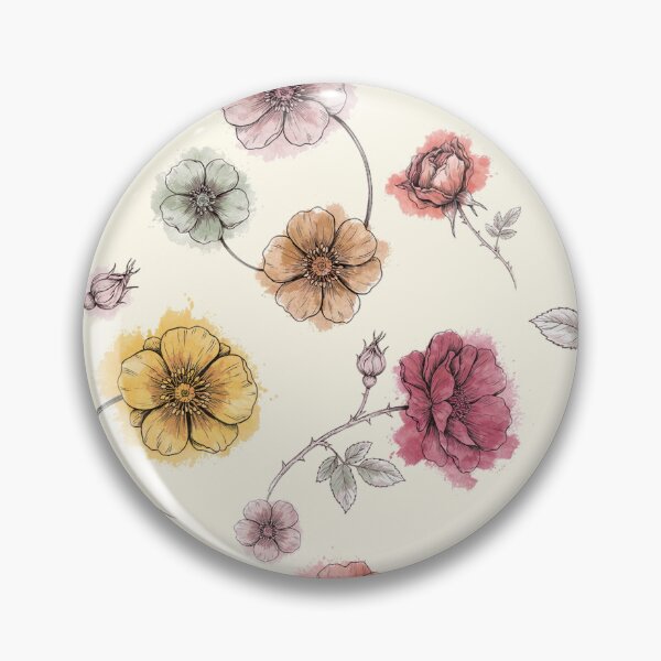 Item preview, Watercolor Wild Rose Botanical Pattern designed and sold by NuvoraNest.