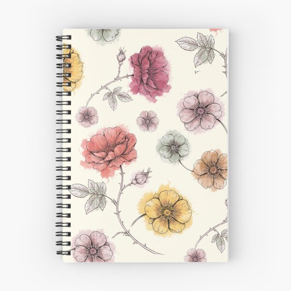 Item preview, Watercolor Wild Rose Botanical Pattern designed and sold by NuvoraNest.