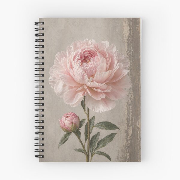 Item preview, Blush Pink Peony Bloom with Bud designed and sold by Haleema Rauf.