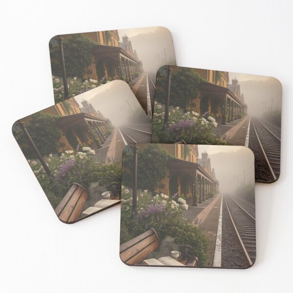 Item preview, Where Every Journey Begins | Hidden Victorian Railway Station Wall Art | Peaceful Countryside Train Station Print | Luxury Vintage Landscape Decor | VeloraNature designed and sold by VeloraNature.