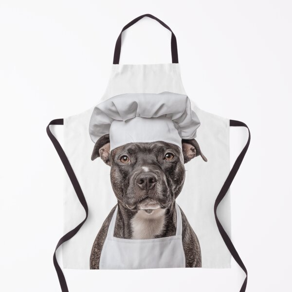 Item preview, Funny Staffordshire Bull Terrier Dog Chef Realistic Animal Cooking Humor Art designed and sold by LazyOwlStore.