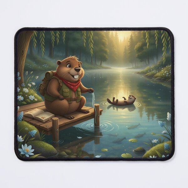 Item preview, Happy Beaver Adventures – Reflections on Whispering River designed and sold by Clothes With Smiling Animals Walt Gral.