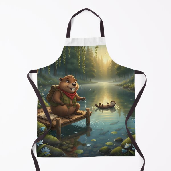 Item preview, Happy Beaver Adventures – Reflections on Whispering River designed and sold by Clothes With Smiling Animals Walt Gral.