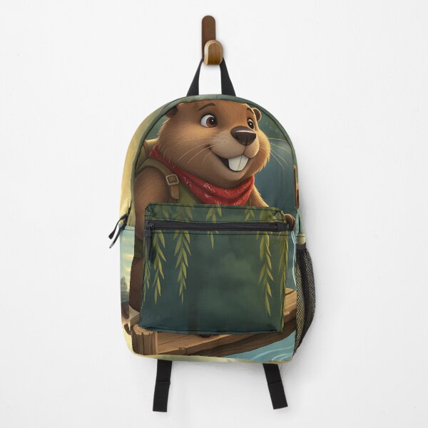 Item preview, Happy Beaver Adventures – Reflections on Whispering River designed and sold by Clothes With Smiling Animals Walt Gral.