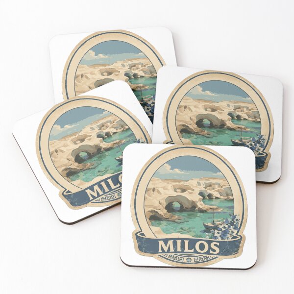 Item preview, Vintage Milos Sarakiniko Beach & Volcanic Cliffs Travel designed and sold by CharaFei.Art.