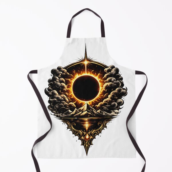 Item preview, Solar Eclipse over Mountains Celestial Landscape designed and sold by CreativeMindsetLab.