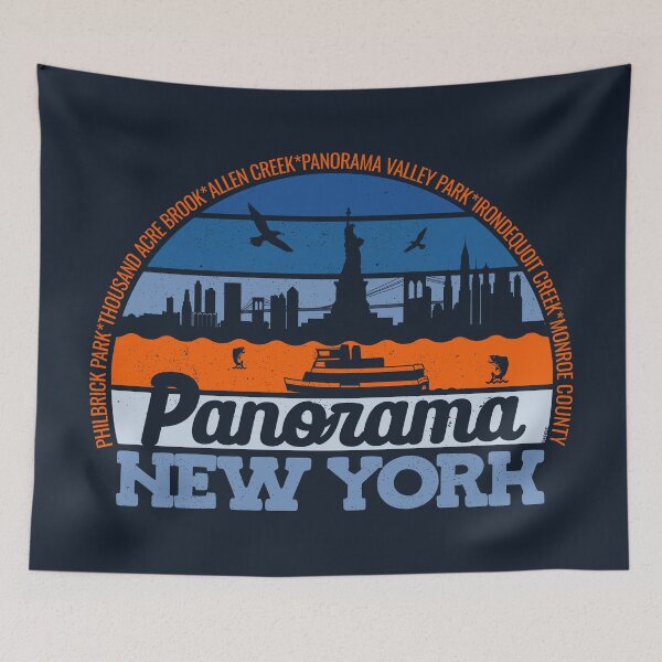 Item preview, Panorama New York Sunset Retro Vintage Local Pride Logo designed and sold by CRHPOD20.