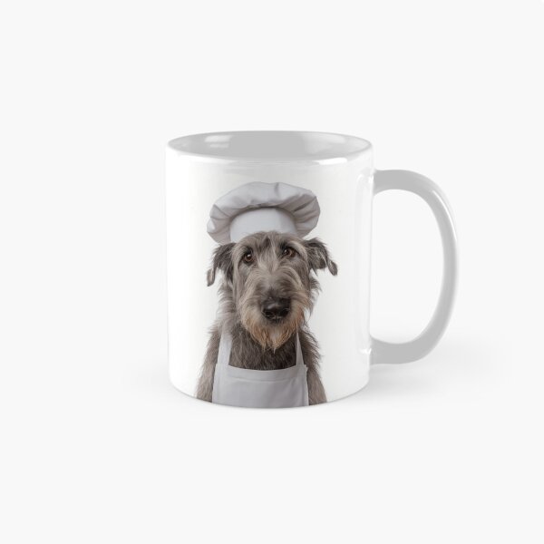 Artikelvorschau, Lustiger Irischer Wolfshund als Koch – realistische Tierkochkunst entworfen und verkauft von LazyOwlStore.