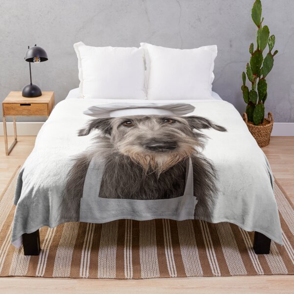 Item preview, Funny Irish Wolfhound Dog Chef Realistic Animal Cooking Humor Art designed and sold by LazyOwlStore.