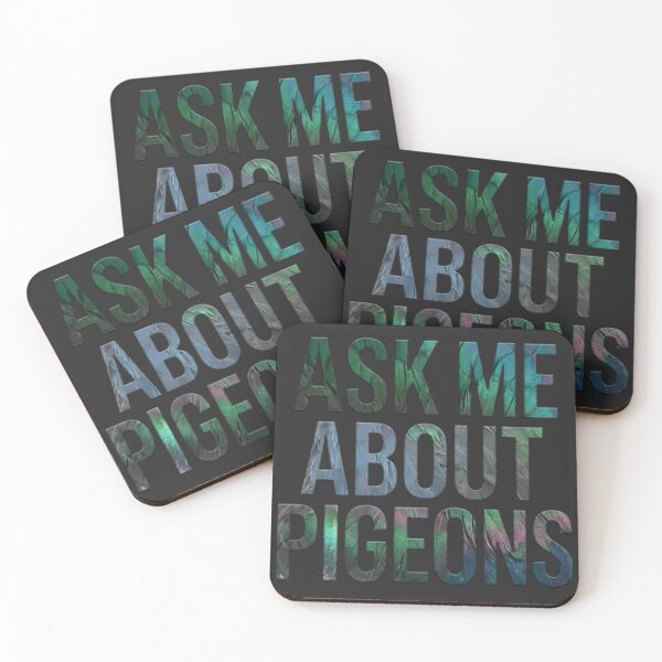 Item preview, Ask Me About Pigeons Typography designed and sold by azule1.