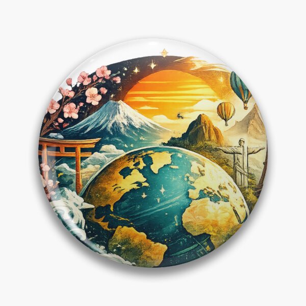 Item preview, Around the World – Travel & Culture Art | Premium Globe Design designed and sold by oatsupspace.