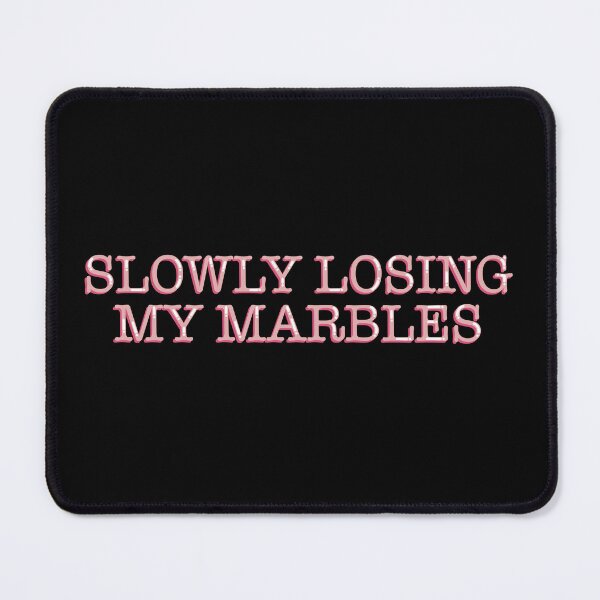 Item preview, Slowly Losing My Marbles Pink Retro Typography Sticker designed and sold by alexmaushaus.