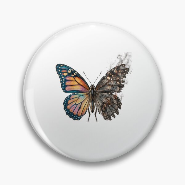 Item preview, Butterfly Half Color Half Burned designed and sold by yaanj.