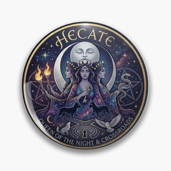 Item preview, Hecate Queen of the Crossroads - Witchy Occult Celestial Art designed and sold by rufusorosen.